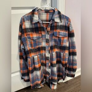 Plaid Peplum Button Down